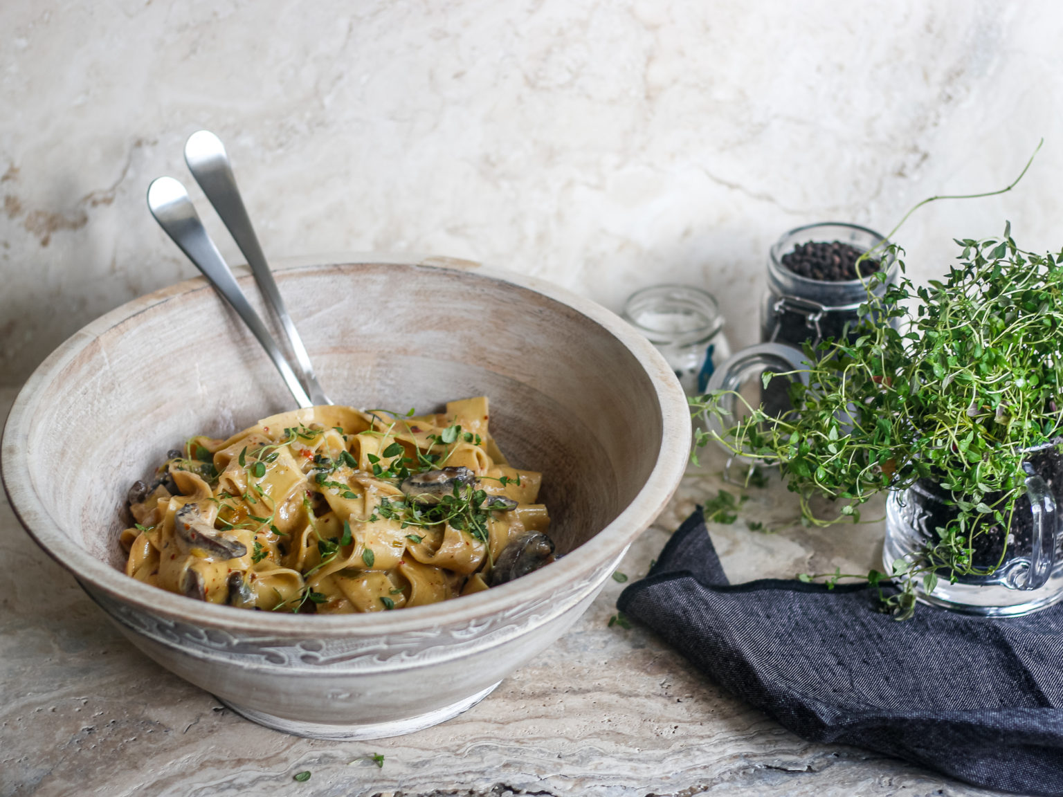 Pappardelle Pasta With Coconut Cream Truffle Sauce Fig And Olive Platter