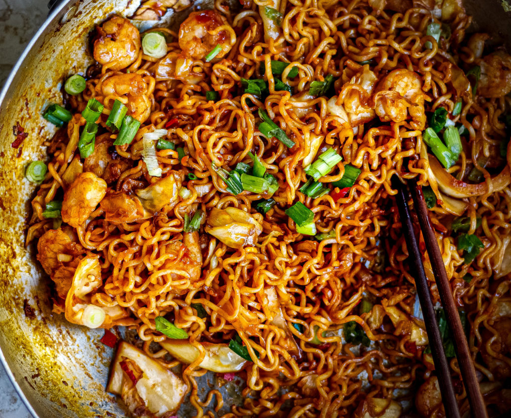 Spicy Cabbage Ramen Noodles