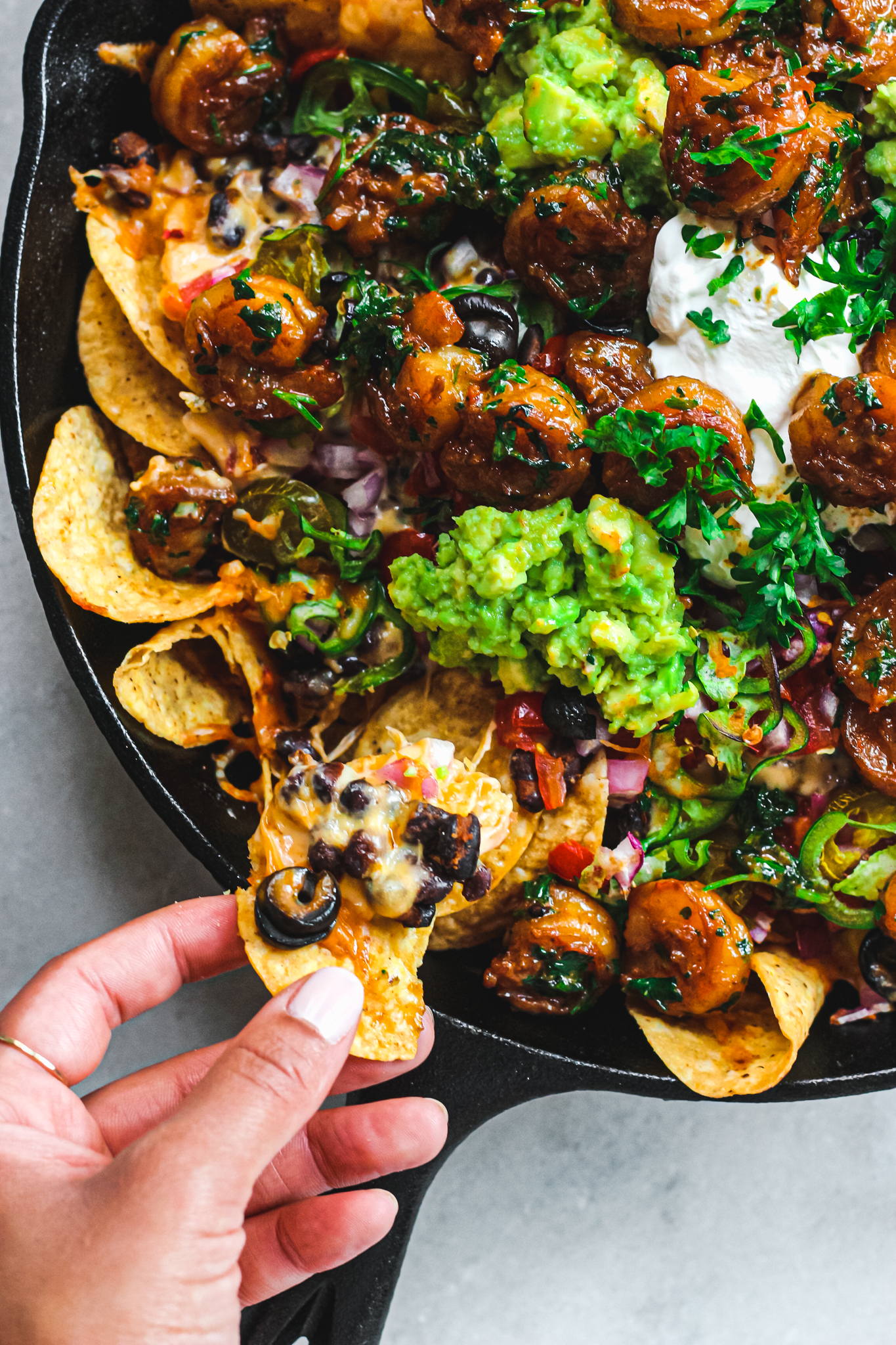 Loaded Shrimp Nachos