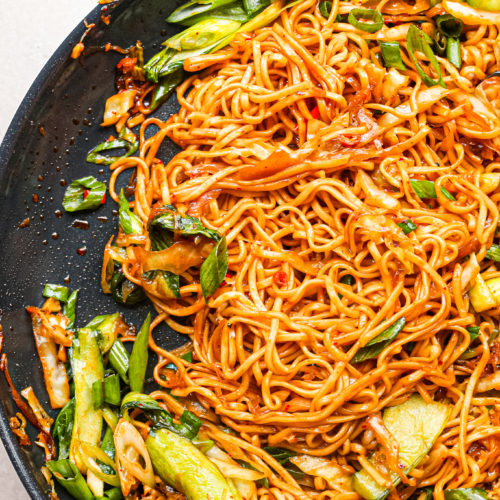 Spicy Cabbage Ramen Noodles Fig & Olive Platter