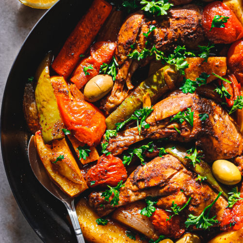 Moroccan Baked Chicken – Fig & Olive Platter