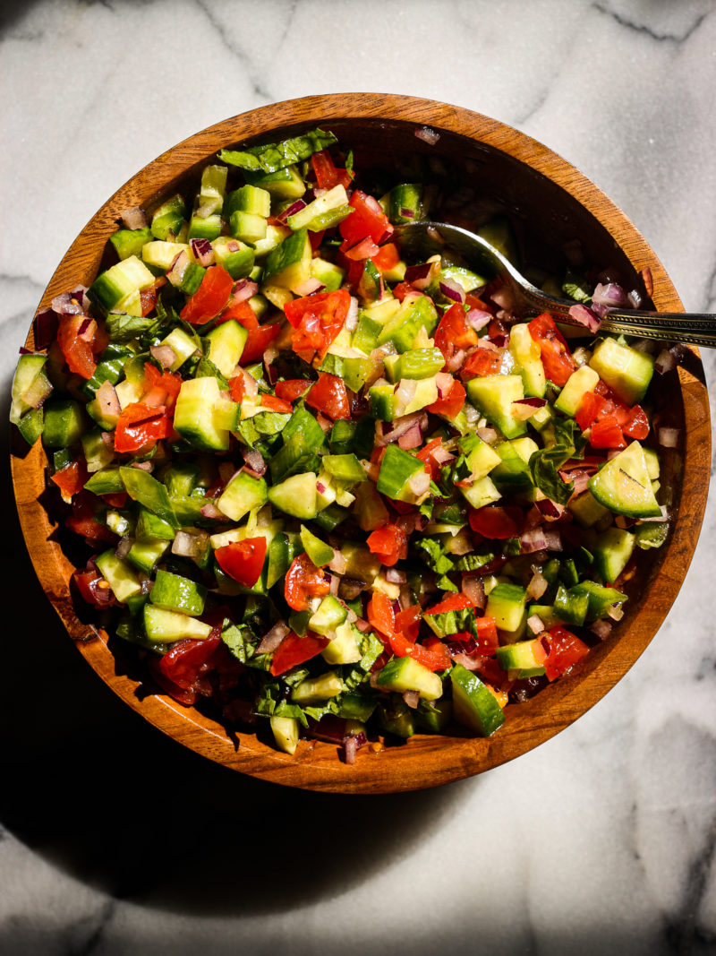 Middle Eastern Chopped Salad – Fig & Olive Platter