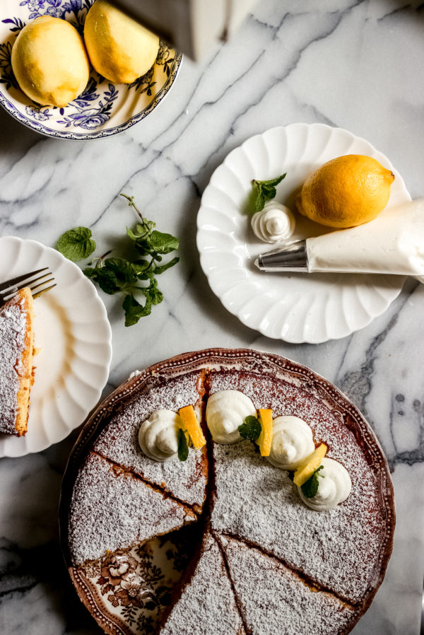 Lemon Olive Oil Honey Cake Fig & Olive Platter