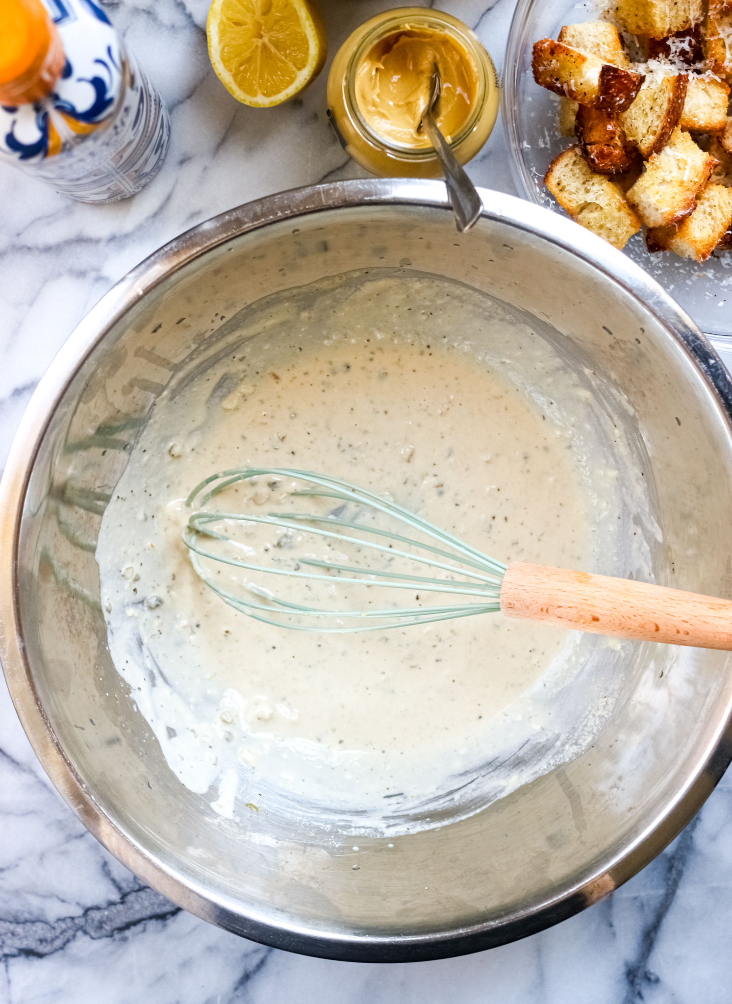 Vegan Caesar Salad with Garlicky Croutons