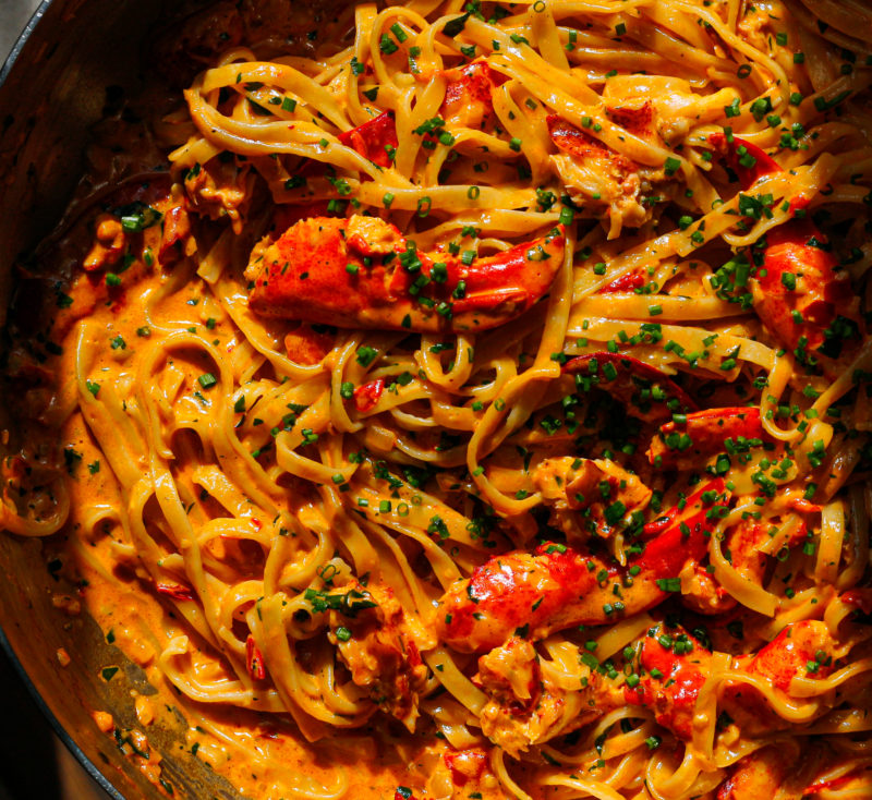 Creamy Spicy Lobster Pasta Fig & Olive Platter