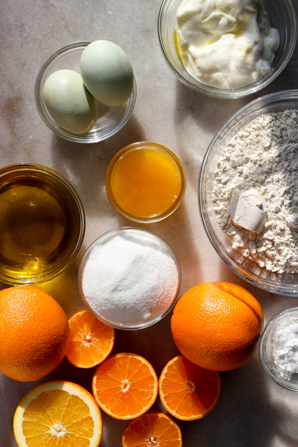 Citrus Olive Oil Cake Topped with a Citrus Cream Fig & Olive Platter