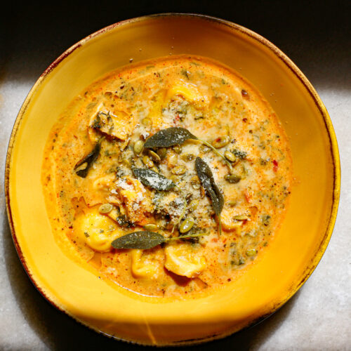 Spicy Pumpkin Tortellini Soup Fig Olive Platter Spicy pumpkin tortellini soup fig olive platter
